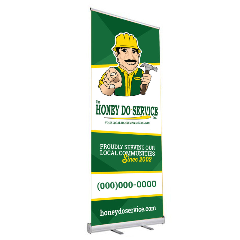 Retractible Banner Stand - 34"x85"