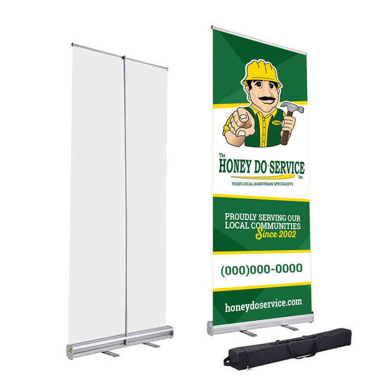 Retractible Banner Stand - 34"x85"